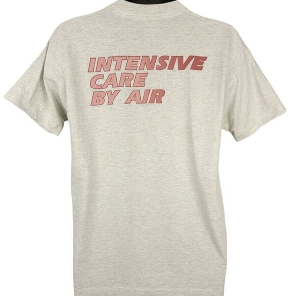 Presbyterian Air Ambulance T Shirt Vintage 80s Intensive Care By Air Made In USA - Picture 3 of 8